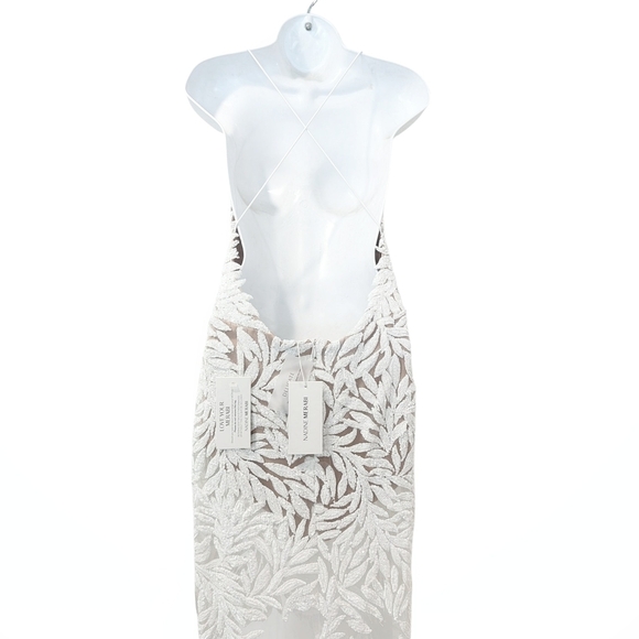 NWT Nadine Merabi White Stella Gown Size XS/2 - Picture 6 of 17